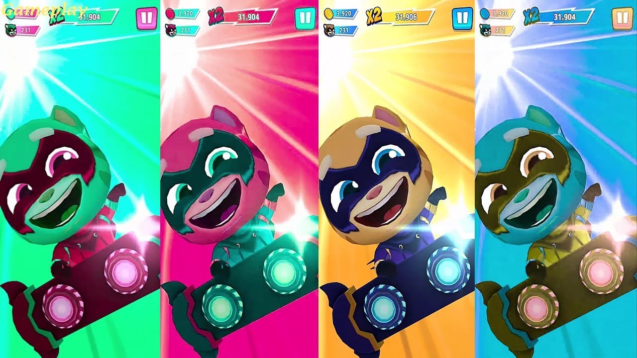 Colors Reaction TALKING TOM HERO DASH NEW UPDATE  MIDNIGHT GINGER  Unlocked Android iOS Gameplay