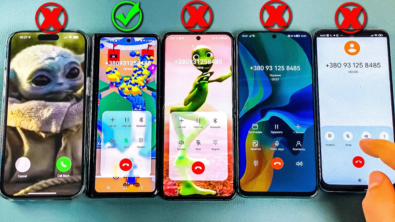 The Battle Incoming Calls iPhone PM14 vs Huawei Y90 vs Xiaomi RN11, Samsung Z Flip 4 Call to Z Fold4