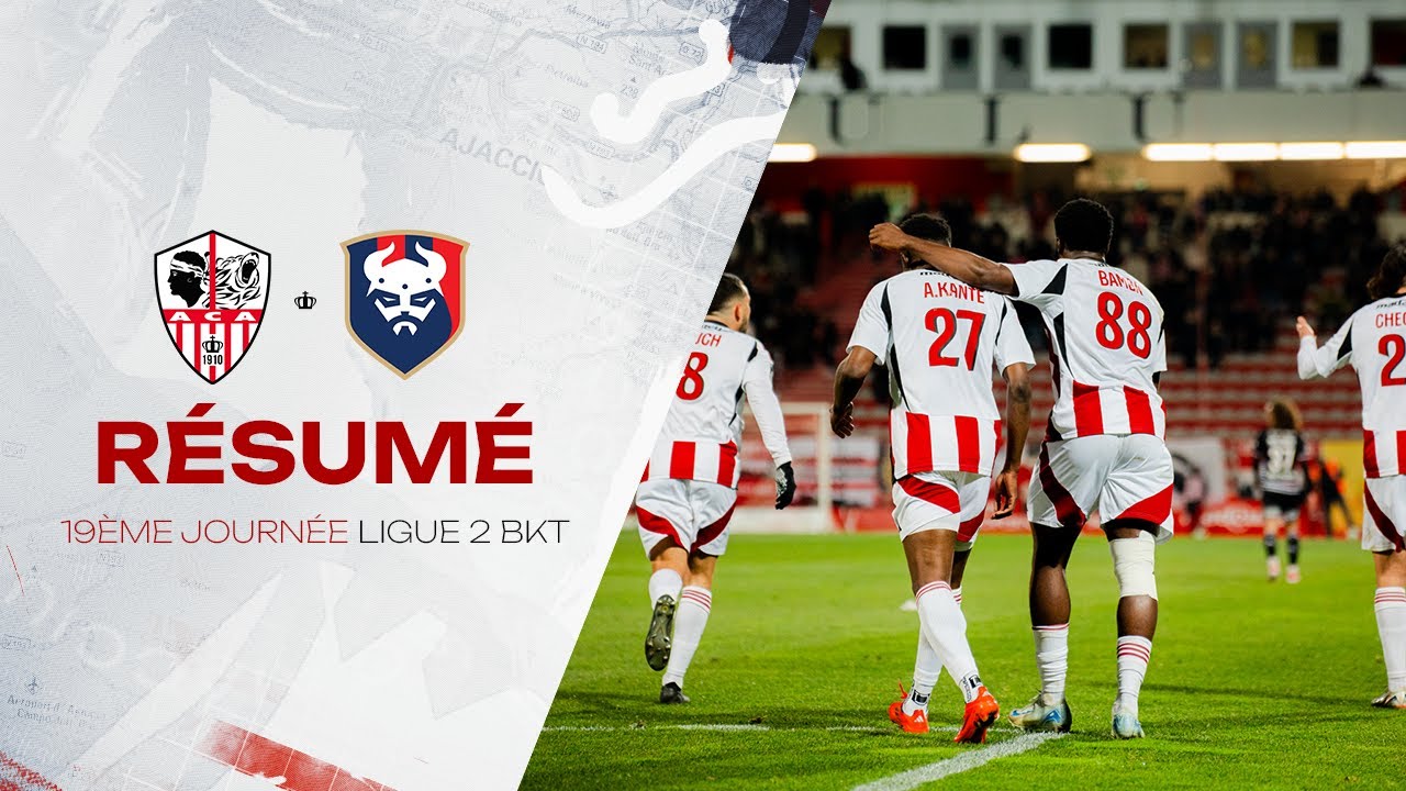 AC Ajaccio - SM Caen (2-1) Résumé - (ACA-SMC) / 2024-2025