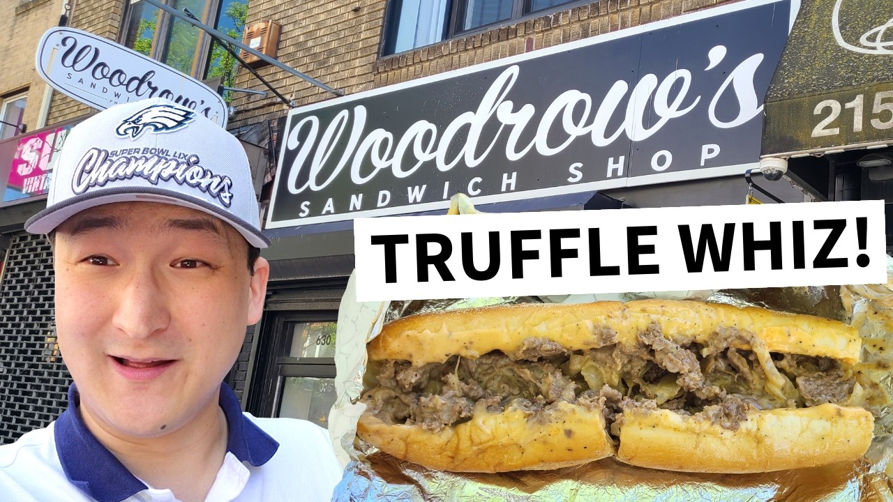 Is Philly's TRUFFLE CHEESESTEAK Worth The Hype? Trying Woodrow's!