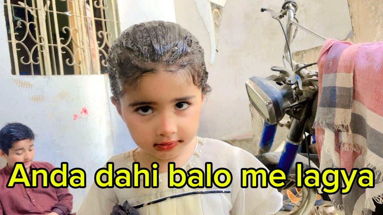 Beti Ke Baalon Mein Anda Aur Dahi Lagaya | Hair Care Routine