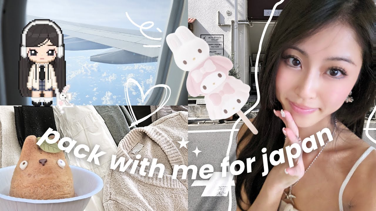 pack + prep with me for japan ✈️: suitcase, carry-on, airport bag, travel essentials, shopping