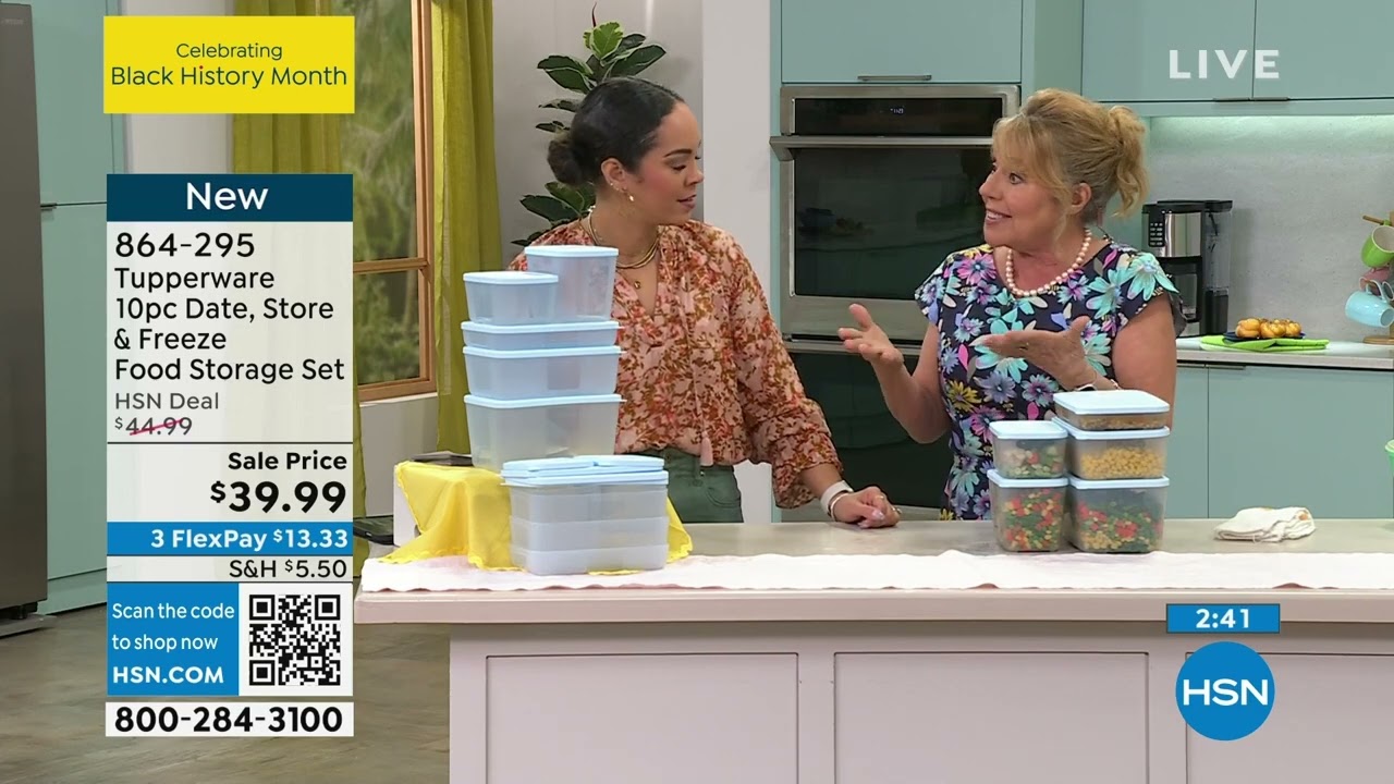 Tupperware 10piece Date, Store   Freeze Food Storage Set
