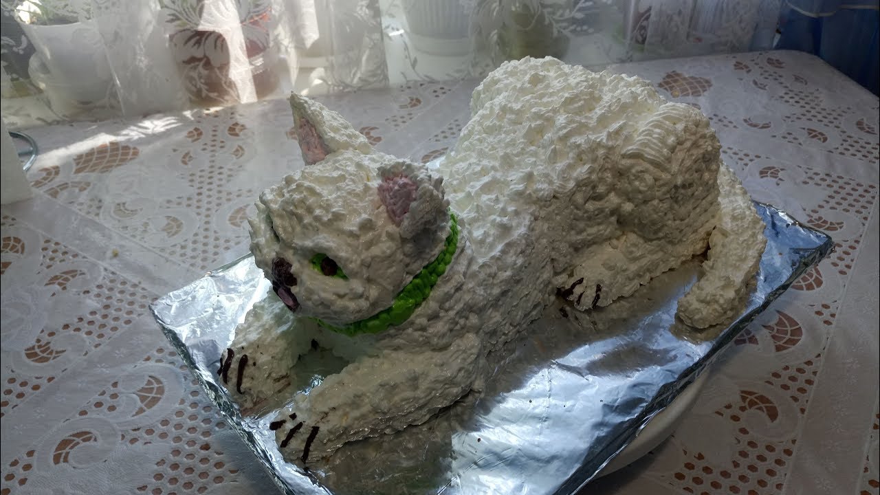 Торт Кошка часть 2.