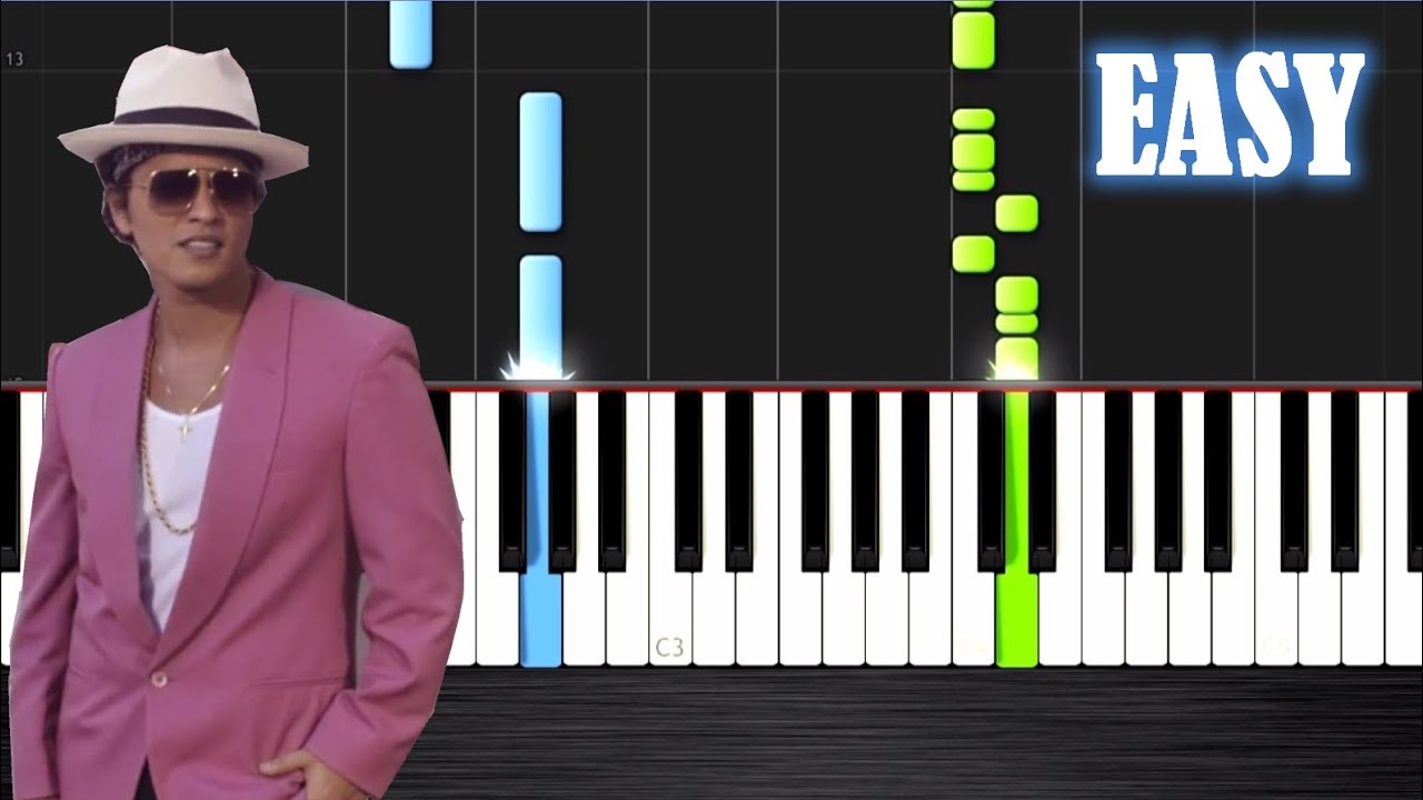 Mark Ronson - Uptown Funk ft. Bruno Mars - EASY Piano Tutorial by PlutaX - Synthesia