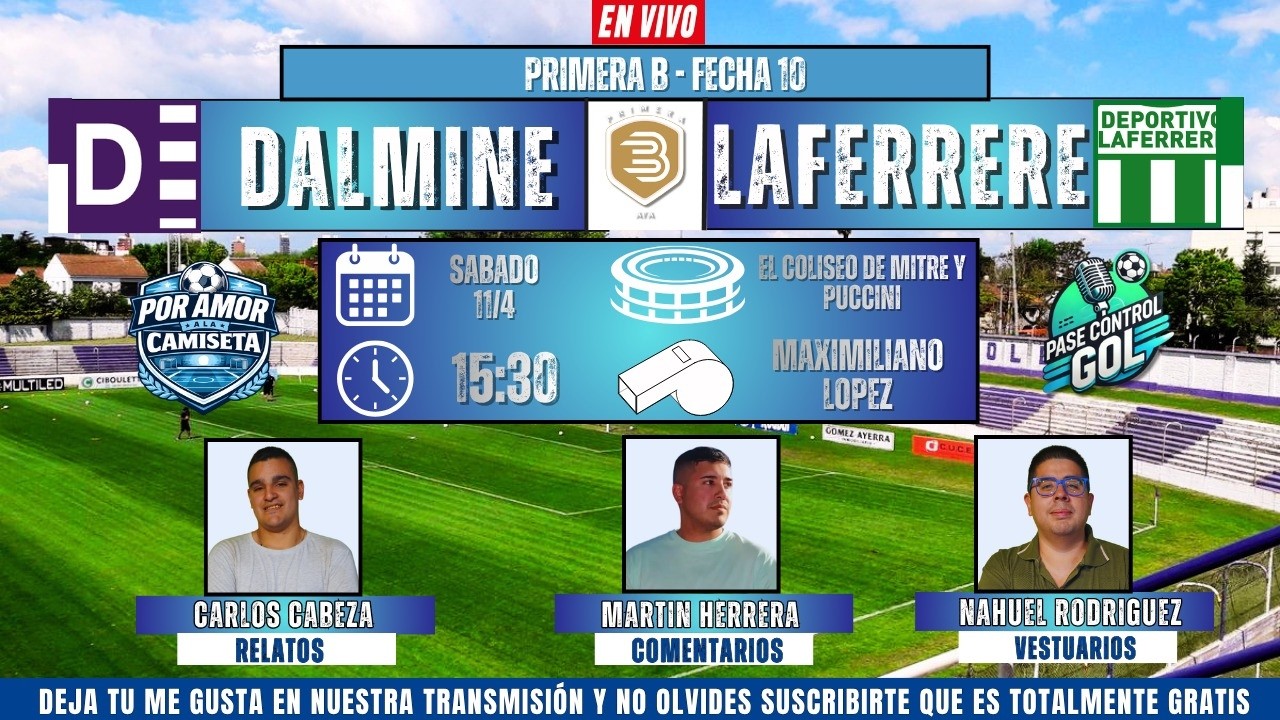 VILLA DALMINE VS LAFERRERE | FECHA 10 EN VIVO 🔴 PRIMERA B 2026