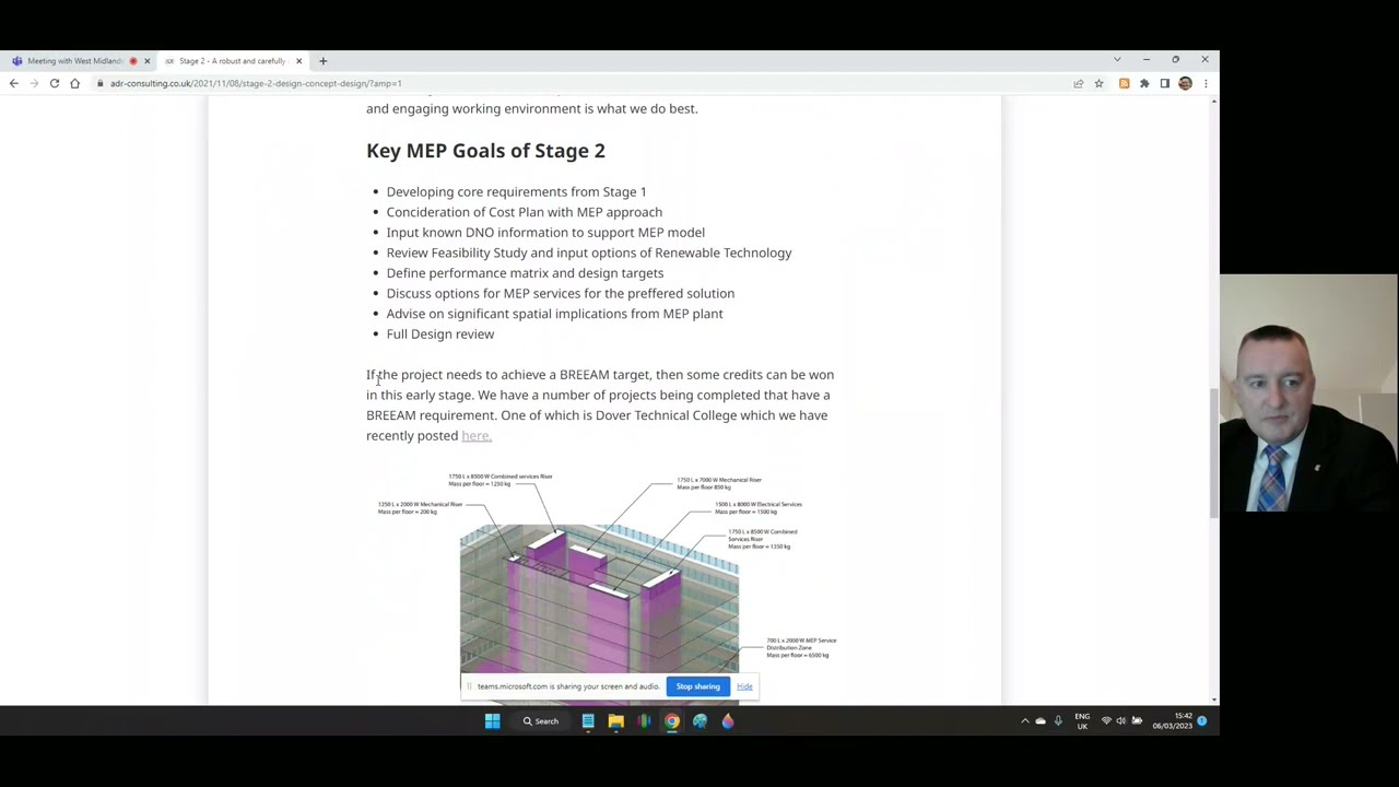 RIBA work stage 2 Concept Design - MEP M&E building services bitesize shorts