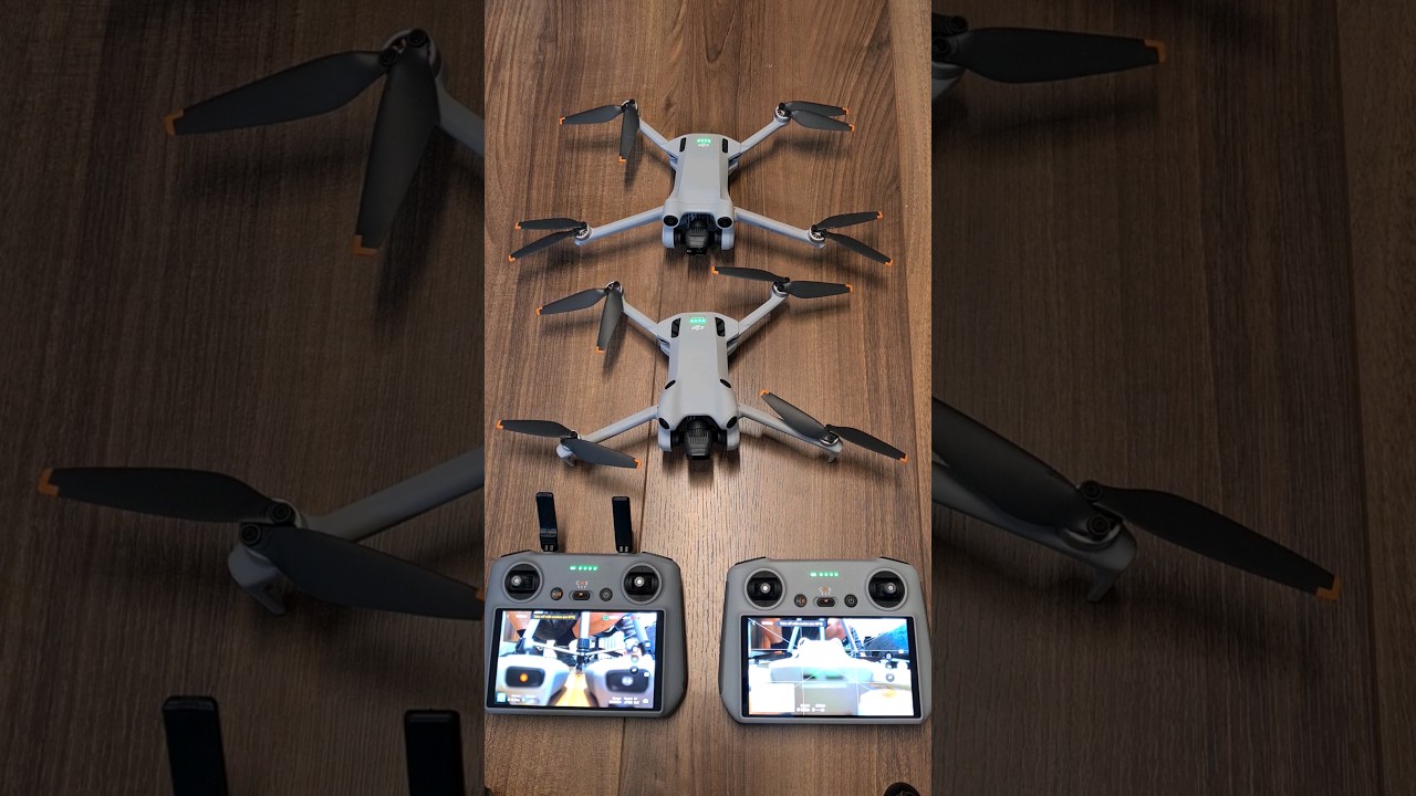 DJI Mini 4 Pro compared to Mini 3 Pro launch and landing 🔥😲 #shorts #dji #djimini4pro #djimini3pro