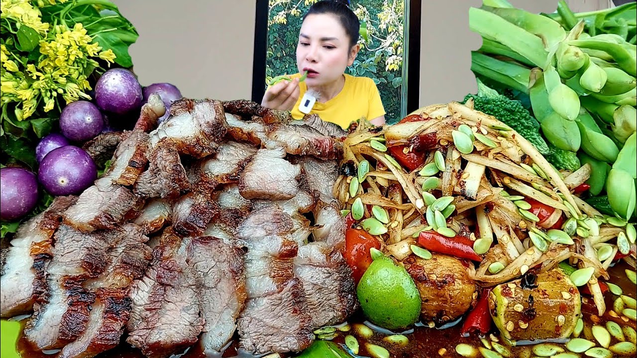 ย่างเสือร้องไห้กับส้มตำเผ็ดๆ หอมมันนัว เเซ่บเข้ากันลงตัวคักจ้า|ส้มซ่าพาเเซ่บ 27 ธันวาคม ค.ศ. 2023
