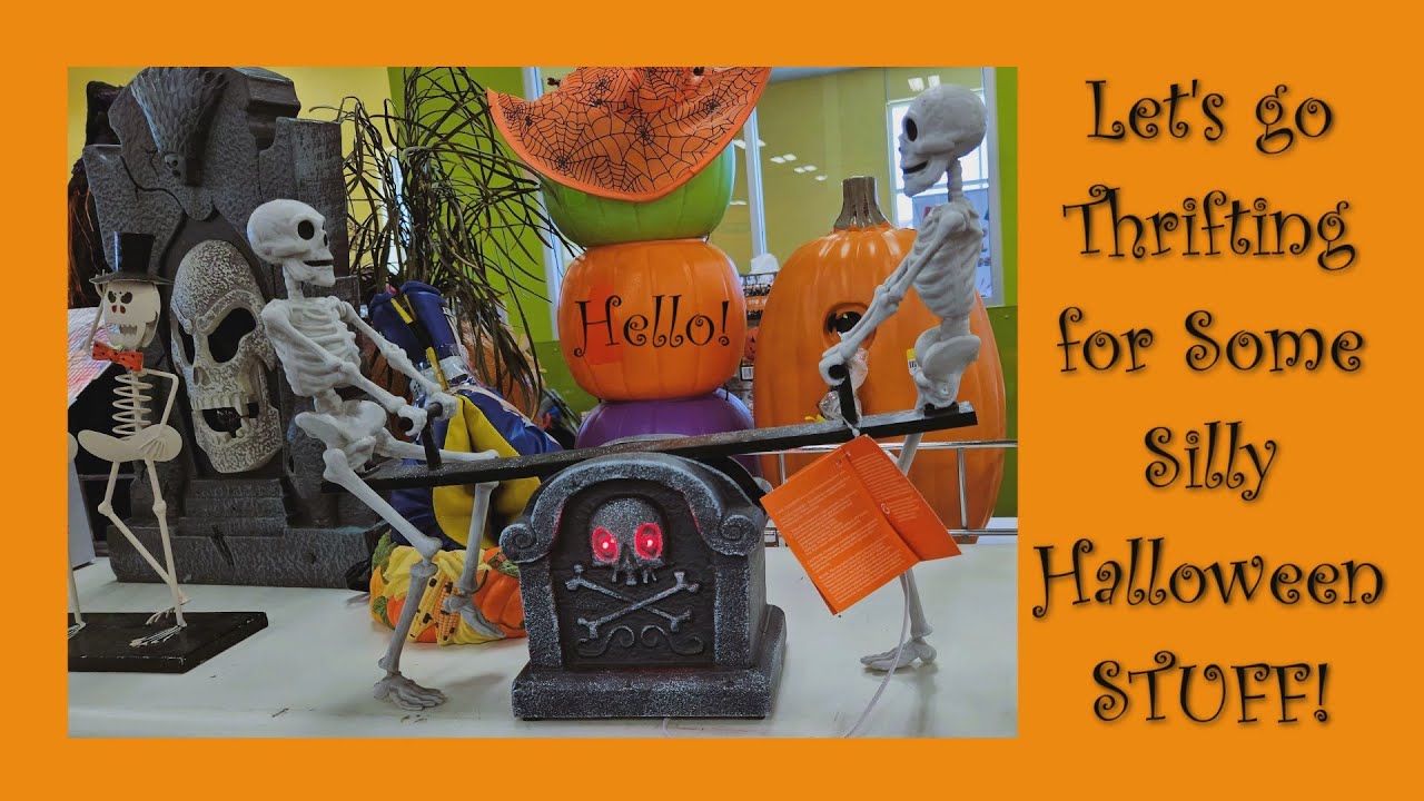 SHOP with Us at 2 Stores, Goodwill & Unique Thrift for Vintage HALLOWEEN and Much More Home Décor!
