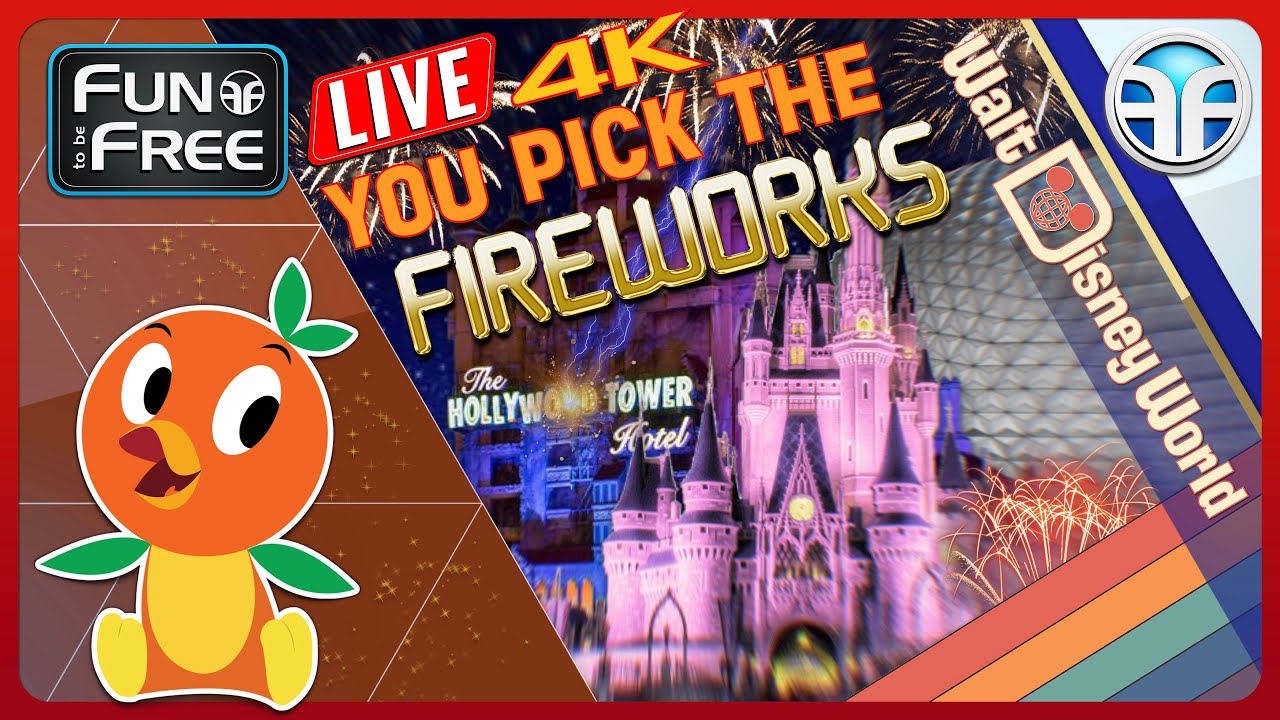 🔴 LIVE: Walt Disney World – YOU Pick the Fireworks (Happily Ever After, Fantasmic or Luminous) [4K]