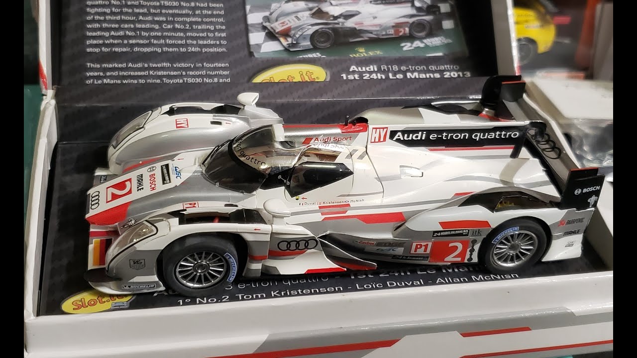 Slot.it CW17 2013 Audi R18: unboxing & track testing (parts 1&2)