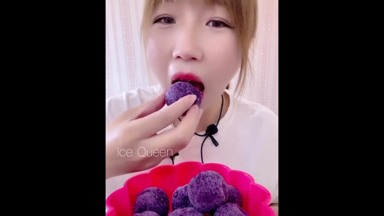 ASMR  QUEEN ICE PURPLE BIG BITES