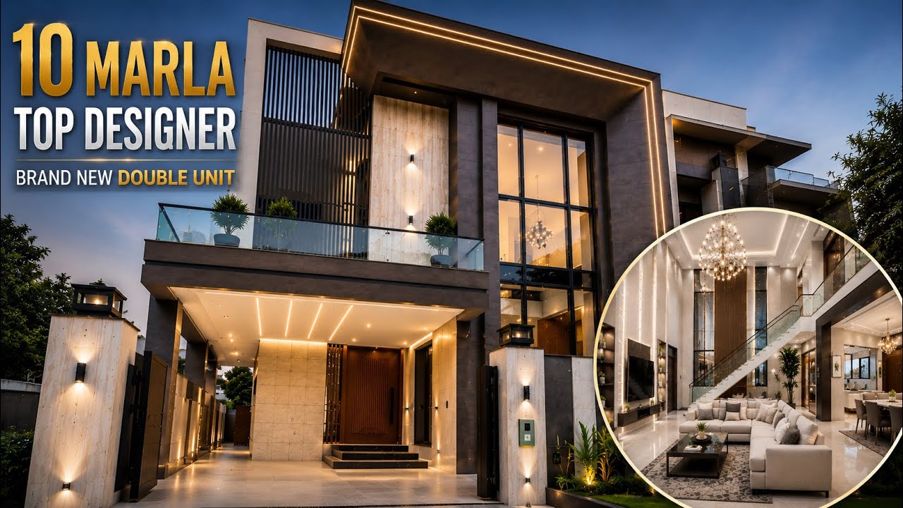 10 Marla House For Sale in Bahria Town Overseas Rawalpindi | Double Height Designer House