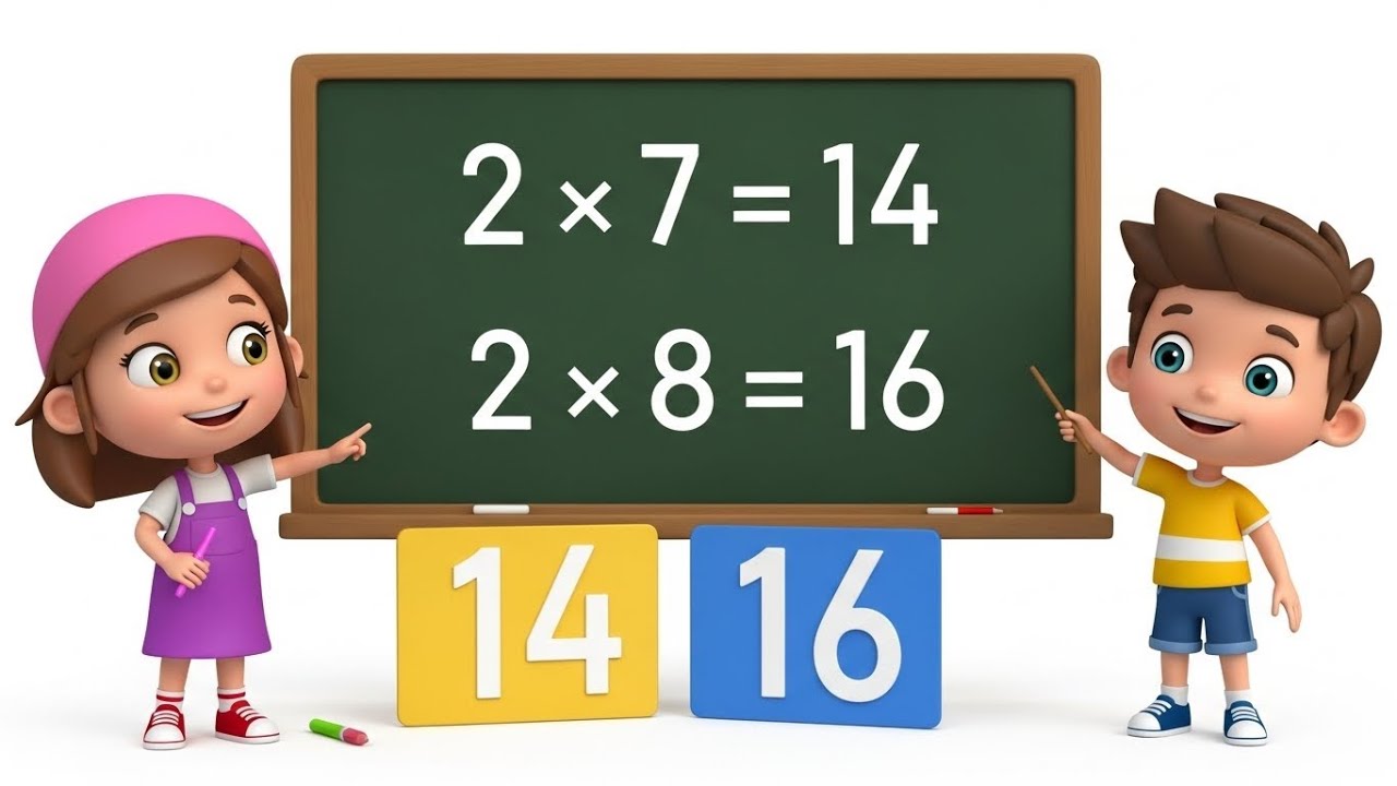 La tabla del 2 🎵 | Aprende la multiplicación con canciones | 2단 구구단
