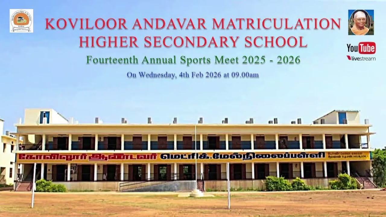 KOVILOOR ANDAVAR MATRICULATION HIGHER SECONDARY SCHOOL, 4th Annual Sports Meet 2025-2026