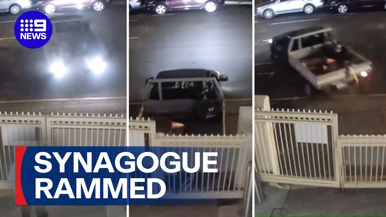 Man charged with ramming synagogue | 9 News Australia