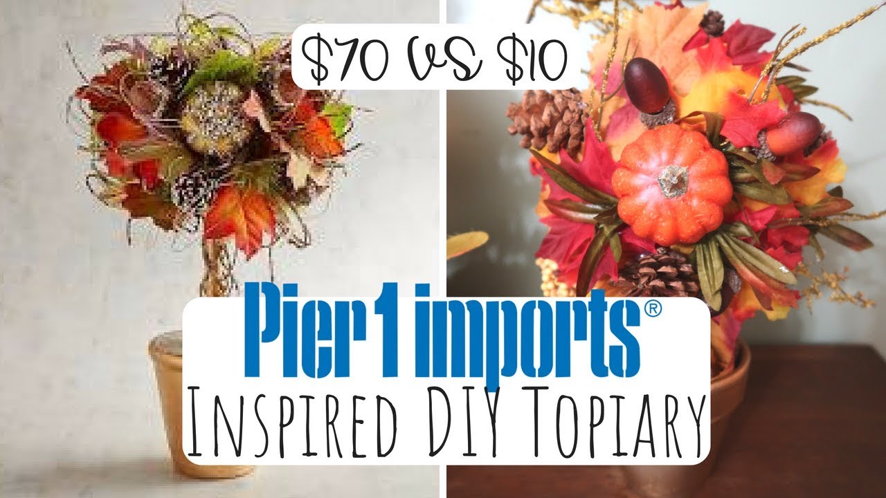 FARMHOUSE DECOR DIY | PIER ONE IMPORTS INSPIRED WILDWOOD TOPIARY | DOLLAR TREE DIY | FALL DECOR DIY