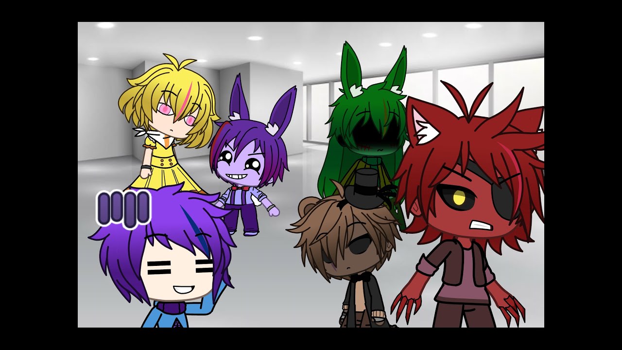 24 hour challenge with fnaf 1 characters + william! || Gacha life ||