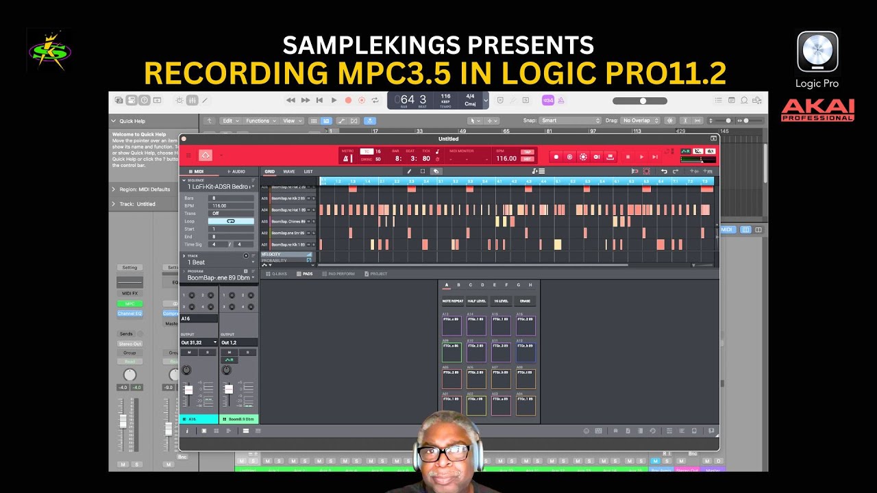 RECORDING MPC 2.15.1 TRACKS INTO Logic Pro 11.2