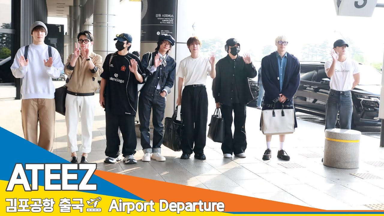 [4K] 에이티즈, 멋짐을 아침부터~ 장착 (출국)✈️ATEEZ Airport Departure 24.4.30 Newsen