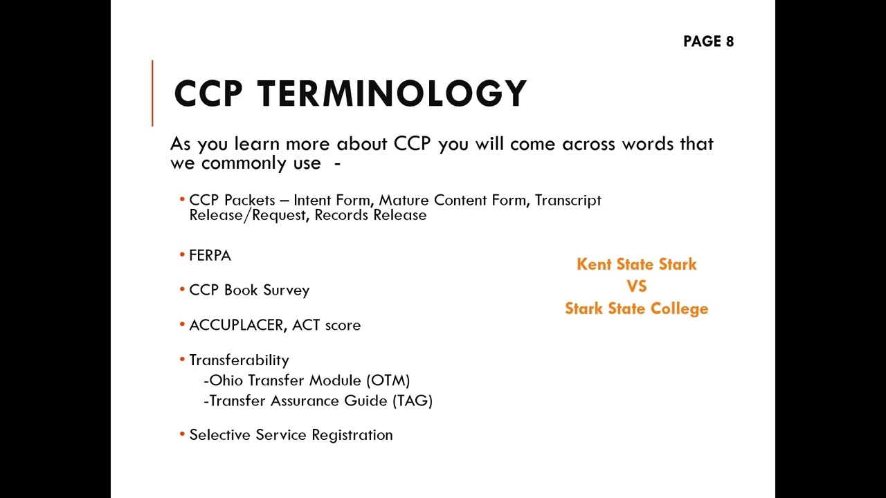 CCP information for the 2026 2027 School Year
