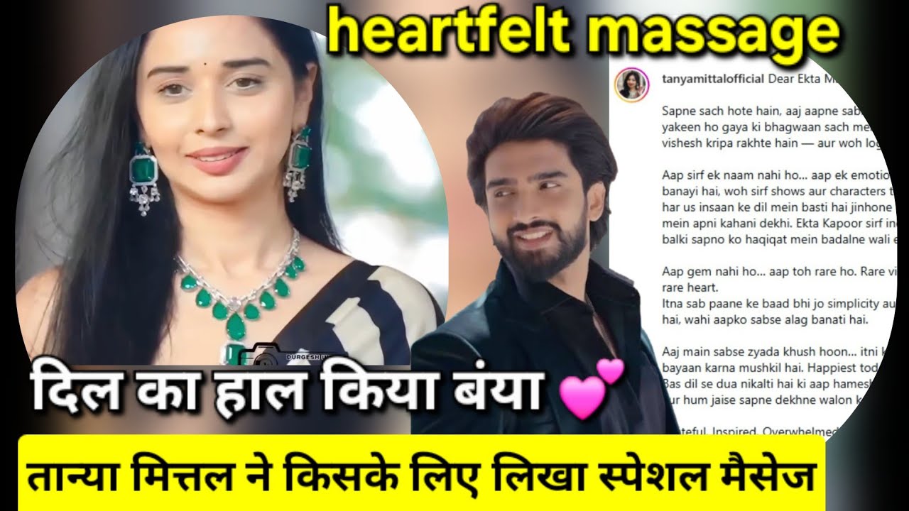 Tanya mittal getting emotional for her new serial with ekta kapoor,note on social media, Amaal Malik