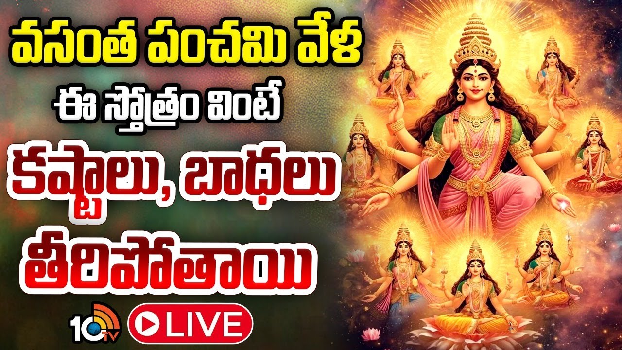 Vasantha Panchami 2026 LIVE : వసంత పంచమి వేళ ఈ స్తోత్రం వింటే కష్టాలు, బాధలు తీరిపోతాయి | 10TV Life