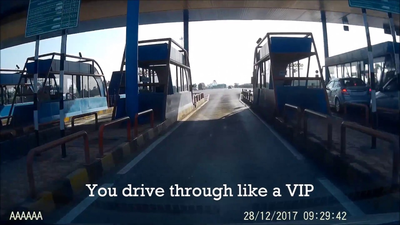 Fastag drive through toll plaza