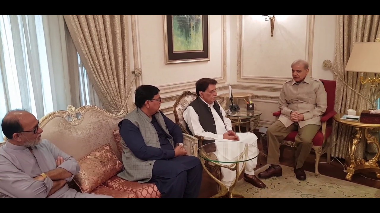 Azad Jammu and Kashmir, Prime Minister Raja Farooq Haider calls on President PMLN Shehbaz Sharif