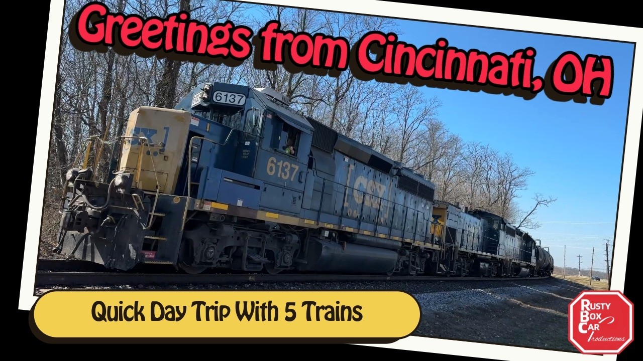 Day Trip to Cincinnati, OH - 5 Freight Trains - CSX and Norfolk Southern - Day and Night