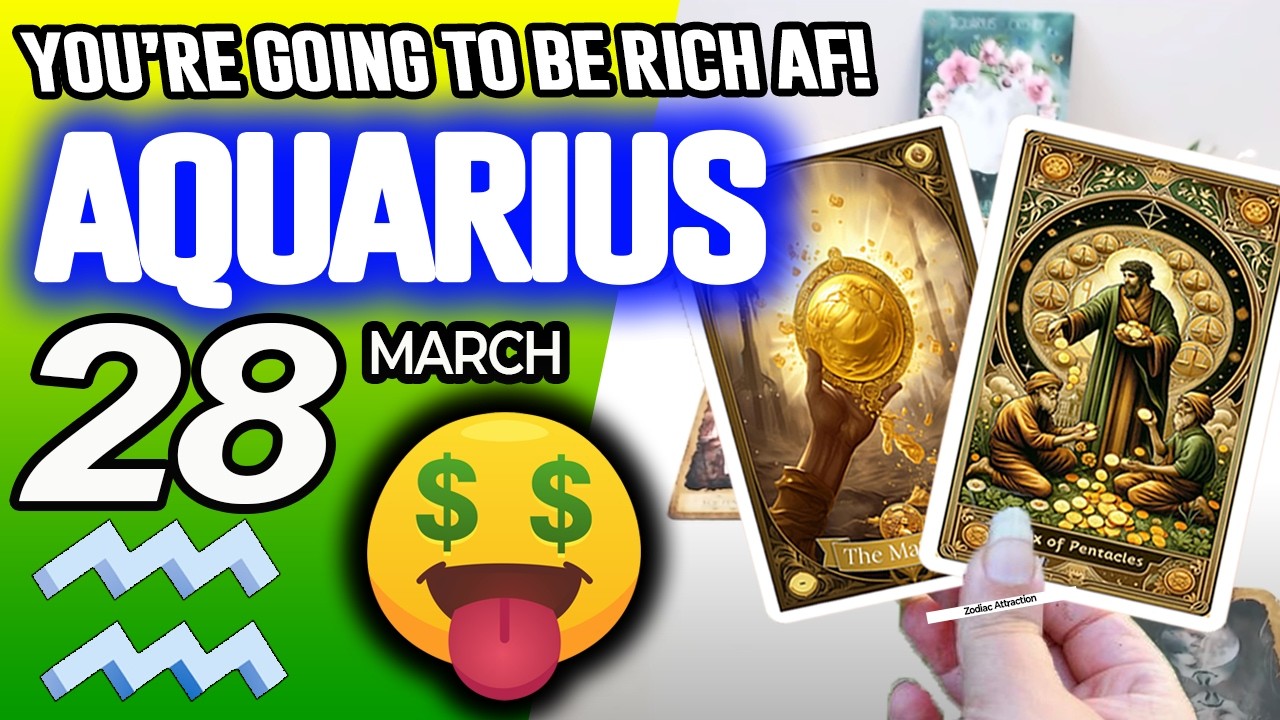 Aquarius ♒💲YOU&rsquo;RE GOING TO BE RICH AF! 💲🤑 horoscope for today MARCH 28 2026 ♒ #aquarius tarot MARCH
