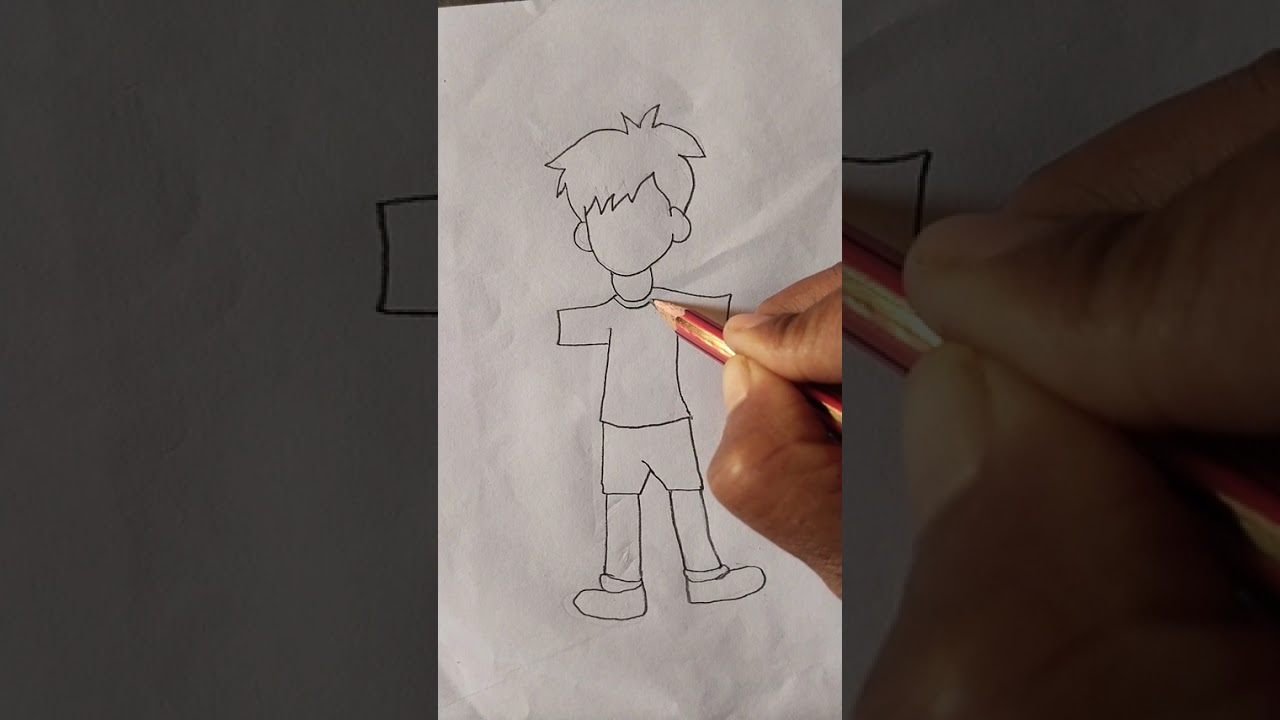 How to draw a Boy 🧑‍🦱 Drawing ll Boy Drawing  easy#art #howtodraw #boy #easydrawing #youtubevideo 