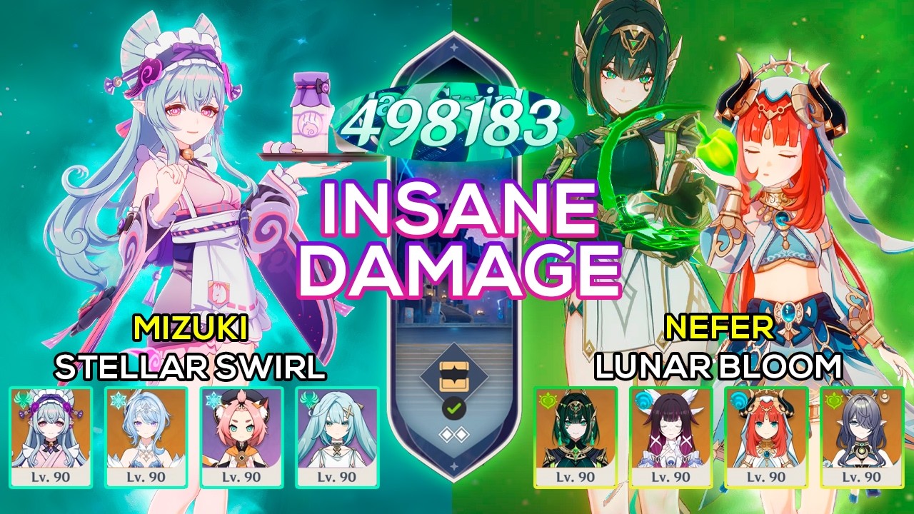 [NEW] C0 Nefer + C0 Nilou Bloom & C1 Mizuki Stellar Swirl / Spiral Abyss 12 / 7.1 Genshin Impact