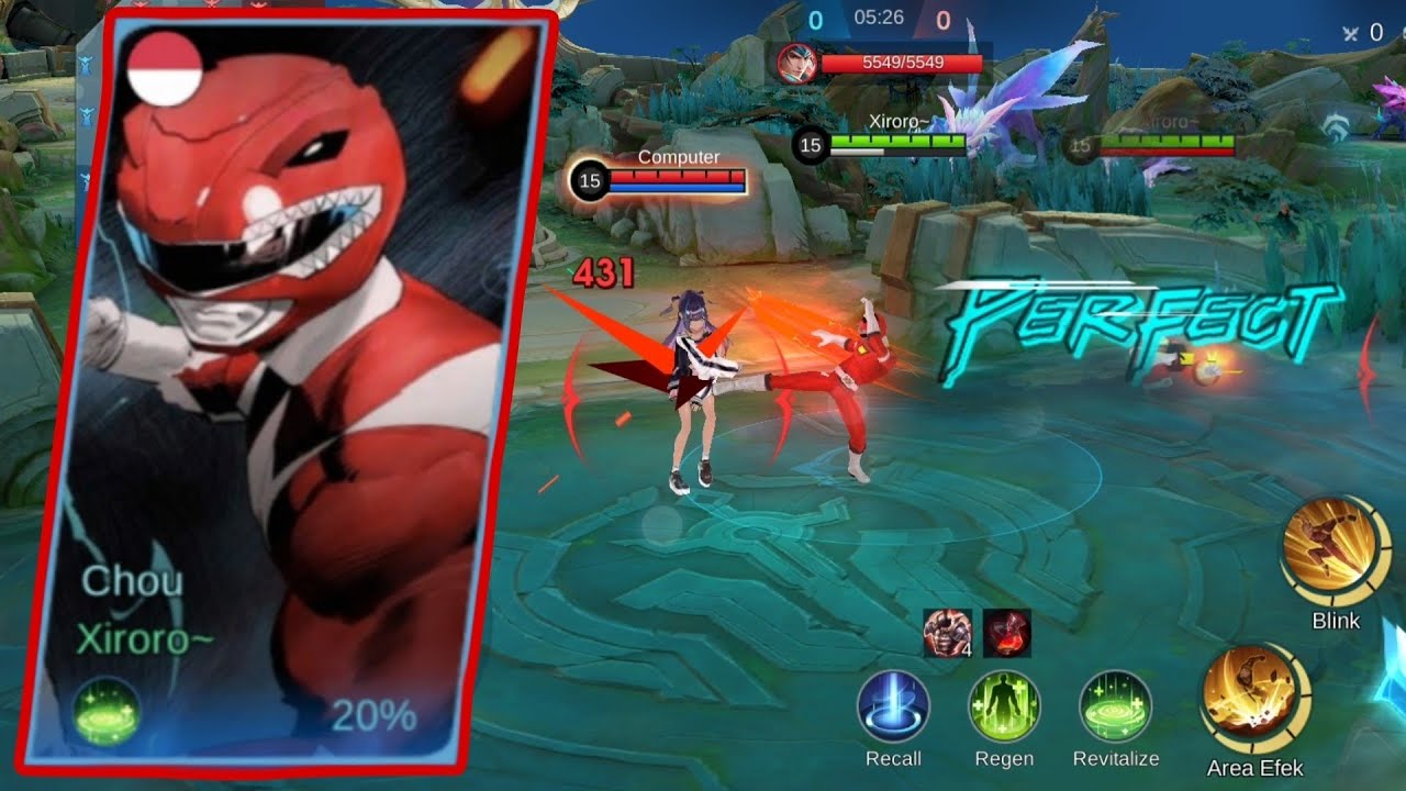 Script Skin Chou X Power Ranger Red 3D Models
