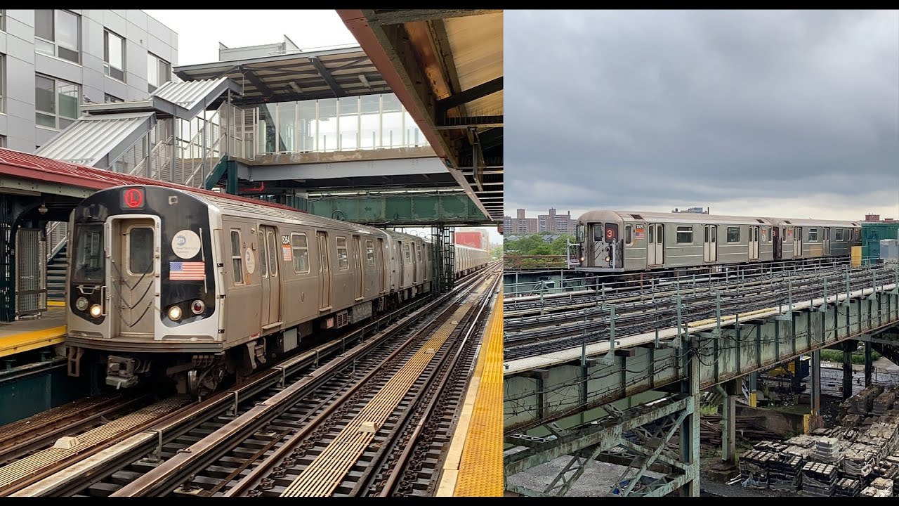 MTA NYC Subway L & 3 Trains From The Brand New Elevator Overpass @ Livonia Avenue Station (6/2/22)
