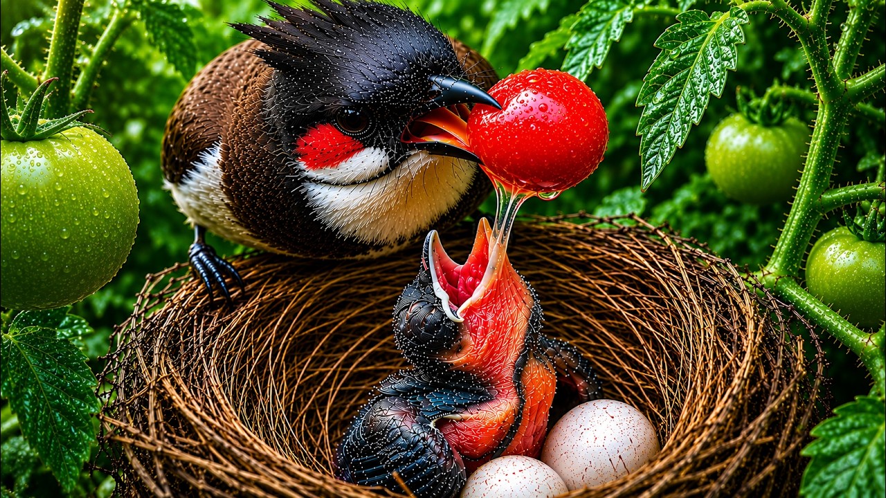 Baby VOMITS Out RED Grape STUCK in THROAT & Mom Eats it Up | birds in nest | Cuckoo eggs Unhatched