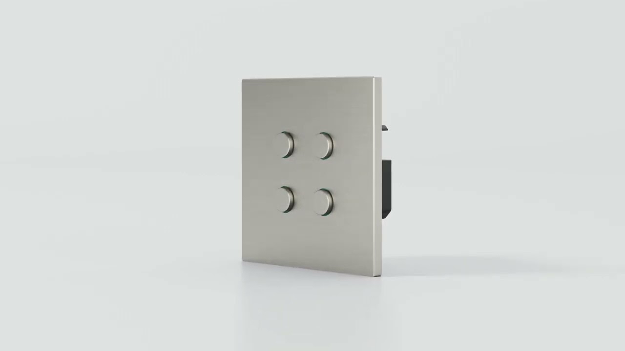4-fold pushbutton with thermostat - RGB LED
