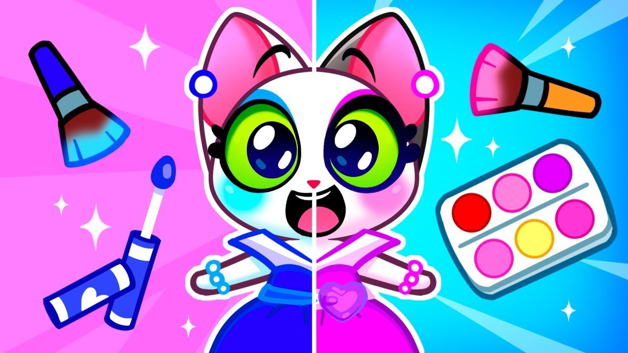 🔴 LIVE 9 Hours | Doll Came To Life! ✨🎀 Pink VS Blue Color 💙 || Purr-Purr Tails 🐾