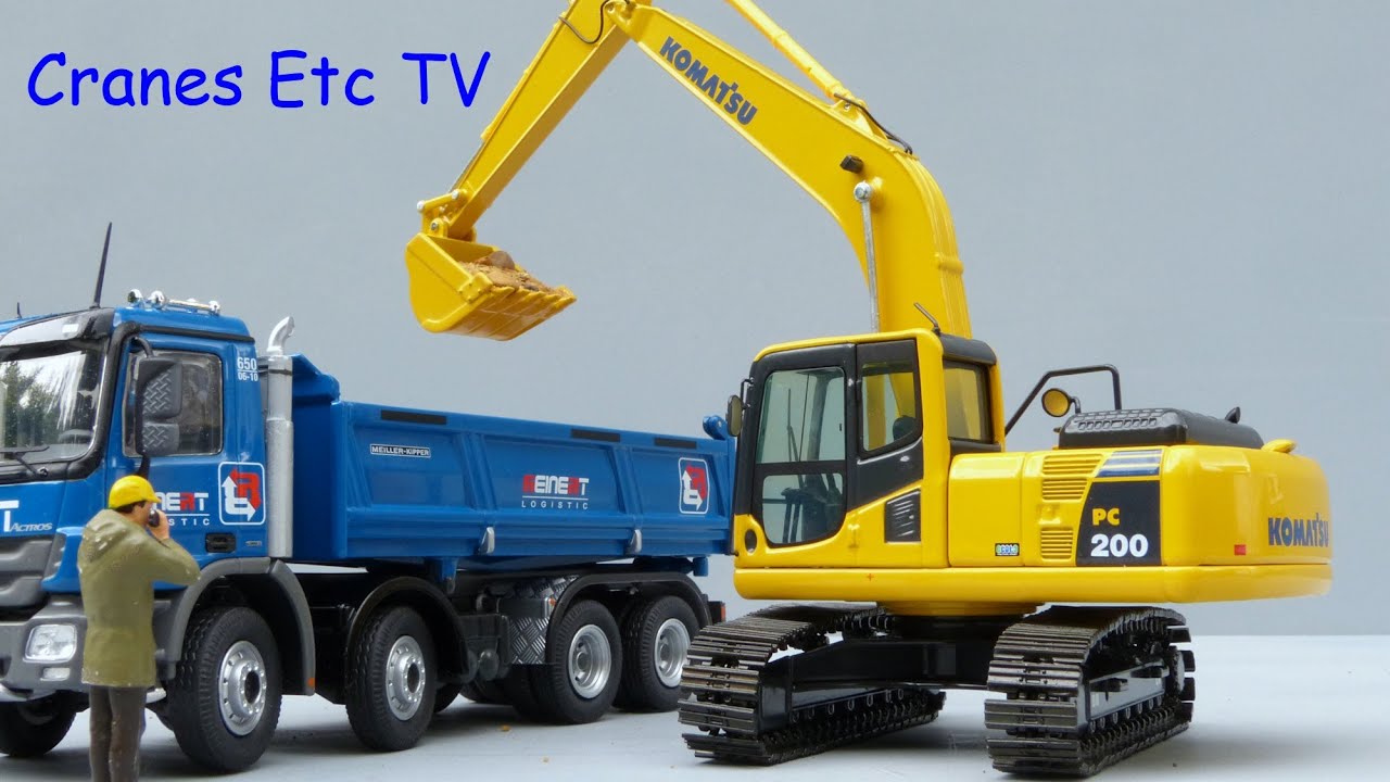NZG Komatsu PC200-8 Excavator by Cranes Etc TV