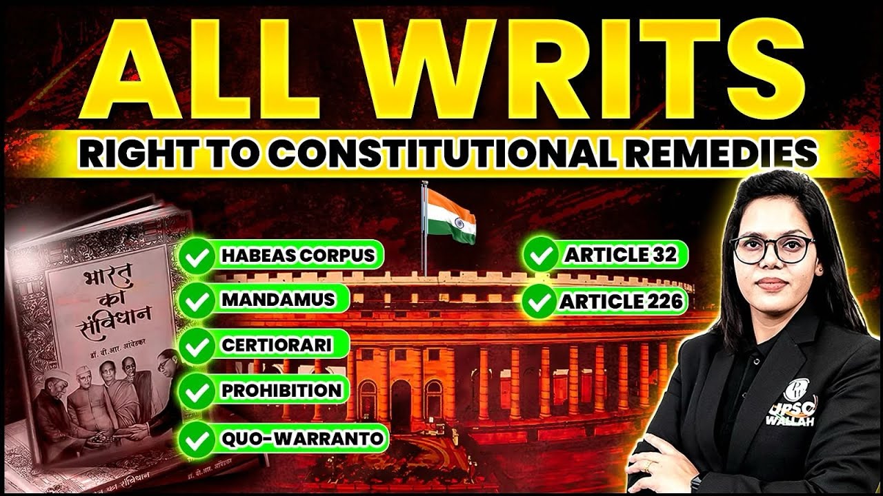 Types of Writs Explained | Habeas Corpus | Mandamus | Certiorari | Prohibition | Quo-Warranto