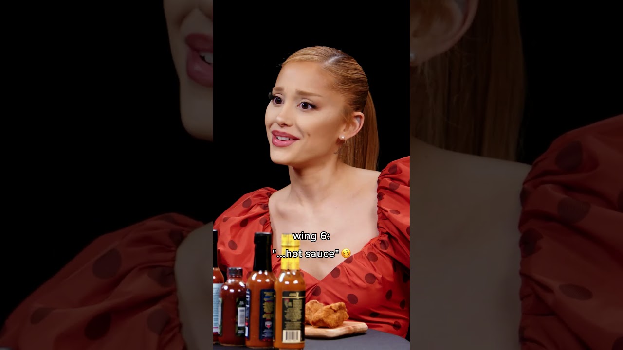 Ariana Grande's reaction to every wing on Hot Ones 🔥