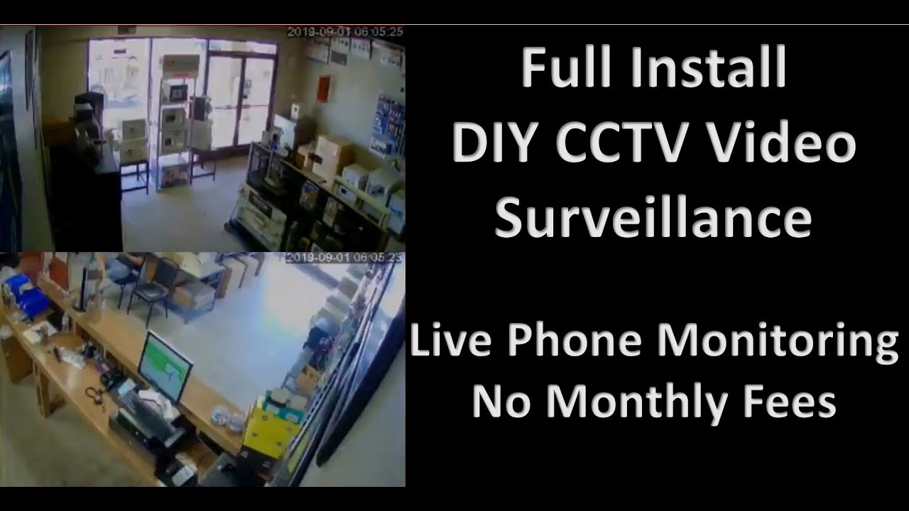 Full Install CCTV Security System - Live Monitoring, No Fees