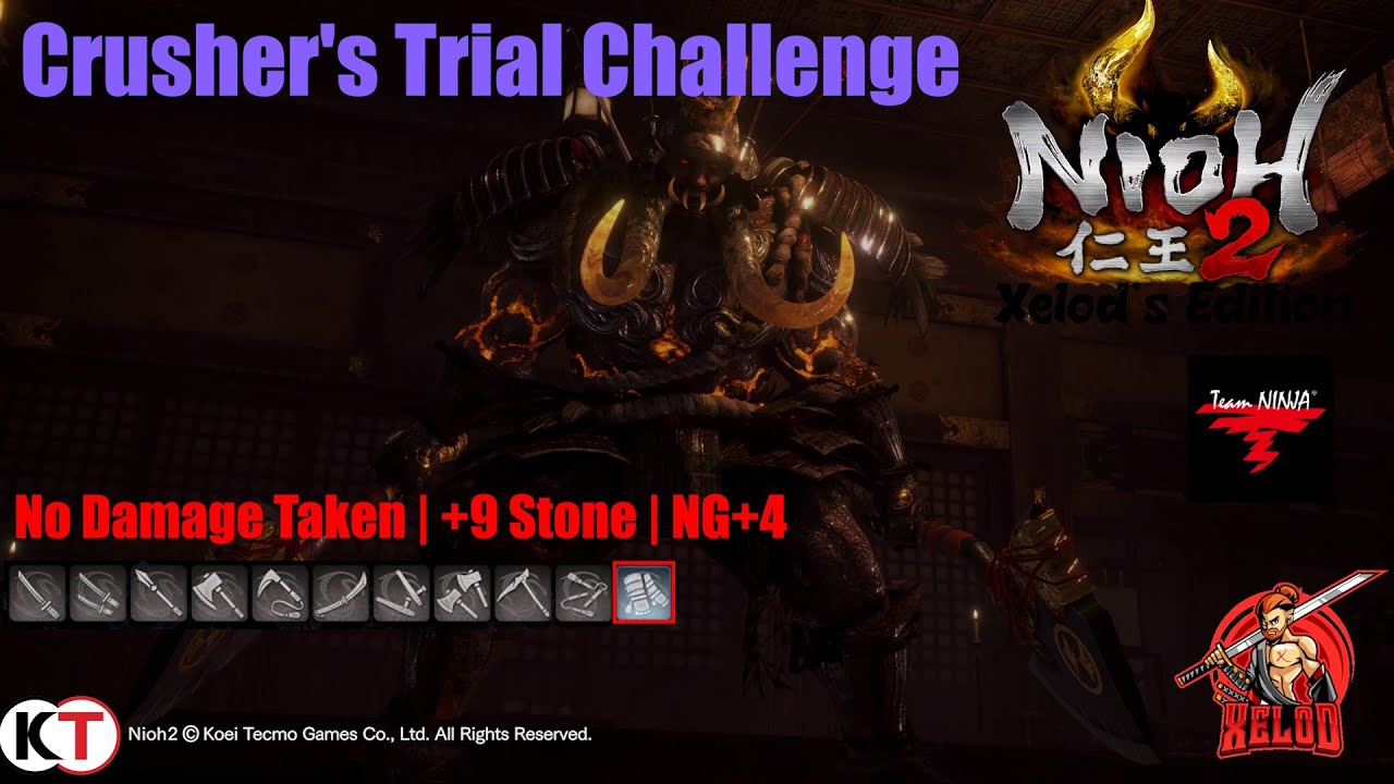 Nioh 2 Fist No-Damage vs Shibata Katsue | Crusher Trials Challenge Run