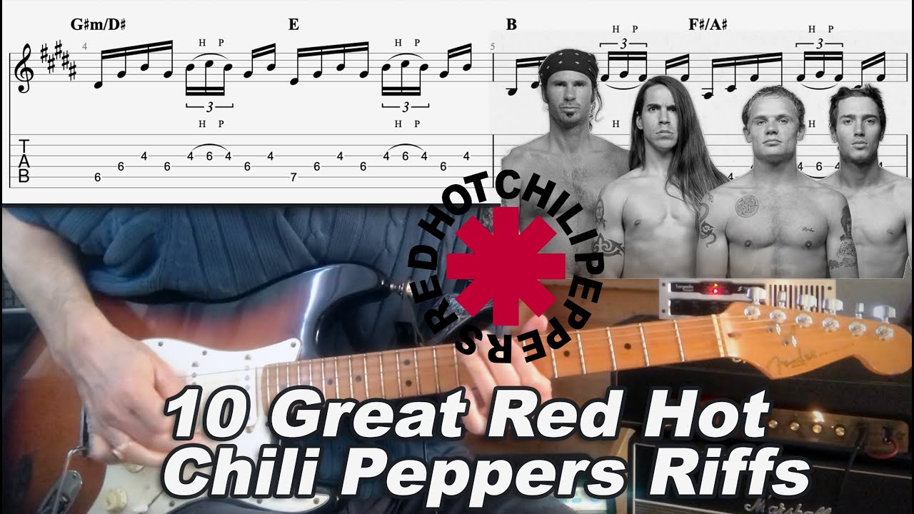 10 Great Red Hot Chili Peppers Riffs - Tab | Tutorial | Lesson | Covers