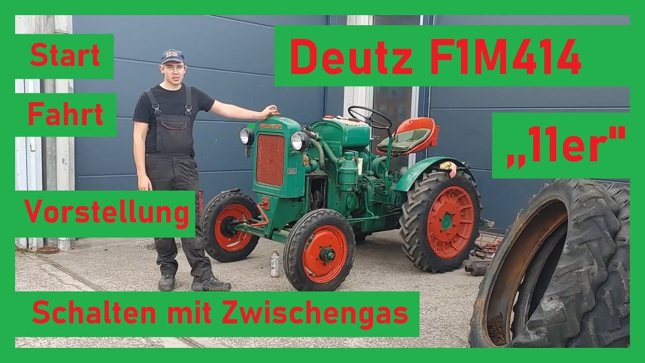 Der Bauernschlepper | 11er Deutz F1M414 | Ankurbeln | Blick in den Motor | Schalten mit Zwischengas