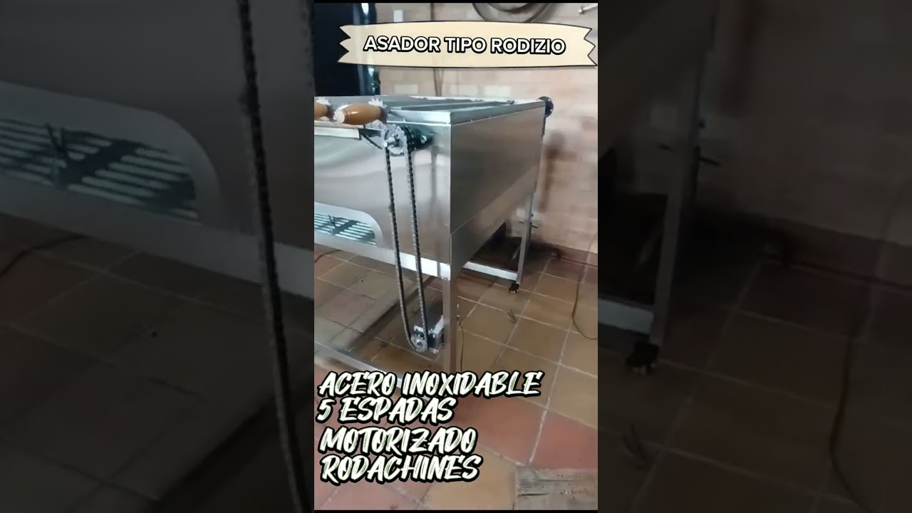 Asador tipo rodizio - asador motorizado - rostizador - giratorio - rotatorio -