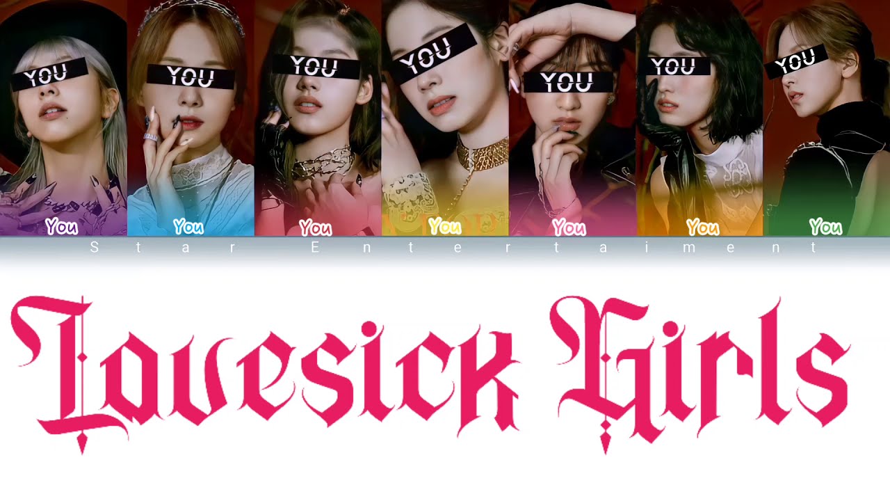 Lovesick Girls | Your girl group 7 members color coded Lyrics Rom (original BLACKPINK)
