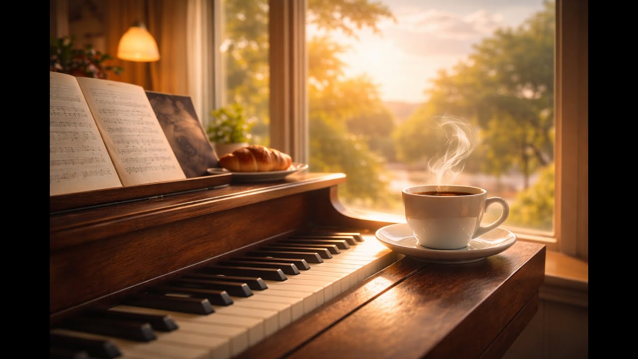 Morning Jazz for Positive Start ☀️ 긍정적인 하루를 여는 아침 재즈 | Soft Piano Music for Breakfast & Work