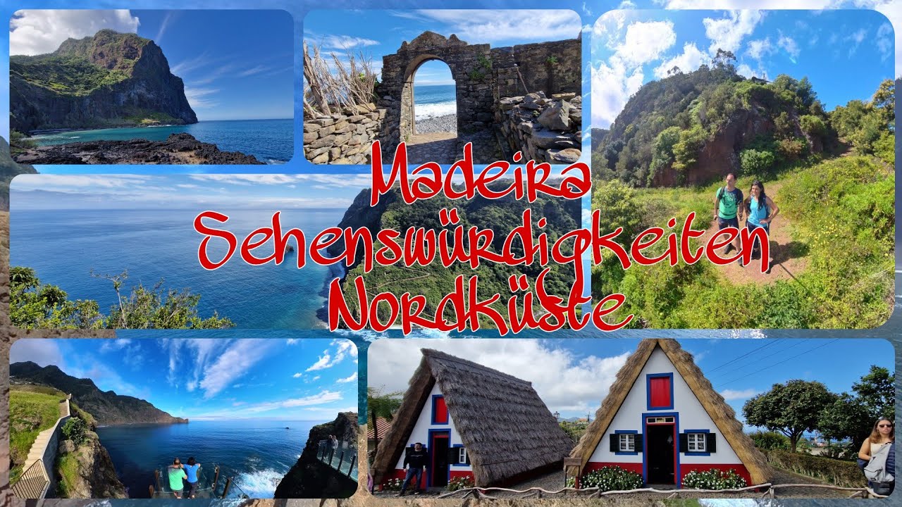 Insel Madeira. Sehenswürdigkeiten Nordküste. São Jorge. Porto da Cruz. Faial. Cais. Santana.